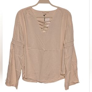 NWT Current Air Cream Boho Blouse